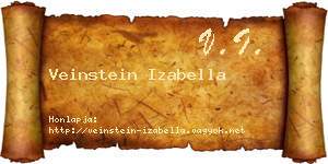 Veinstein Izabella névjegykártya