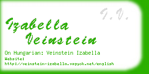 izabella veinstein business card